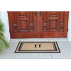 First Impressions Markham Border Double Door, Doormat, Monogrammed H, X-Large,