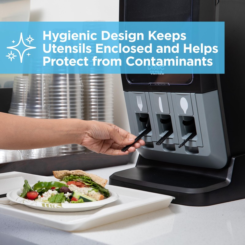 Dixie Ultra DUSSPT5 Polypropylene Soup Spoon Set, Black