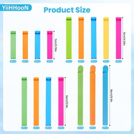 32Pcs Bag Clips for Food Storage, Mixed Colors Chip Bag Clips, 4 Sizes Plastic Clips Food Clips Bag Sealing Clips Chip Clips for Kitchen Storage Snack Organization Home Use