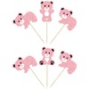 Gyufise 24Pcs Bear Baby Shower Birthday Party Decorations Glitter We