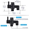 YDmeet All Metal Shower Head Diverter Valve, 3-Way G1/2" Shower