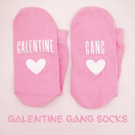 Galentines Day Gift, Pink Galentine Gang Socks, Galentines Socks, Galentine’s Day Gift for Her, Ladies Girls Galentines Day Decorations, Valentine’s Day Decorations Presents, Galentines Gang GG
