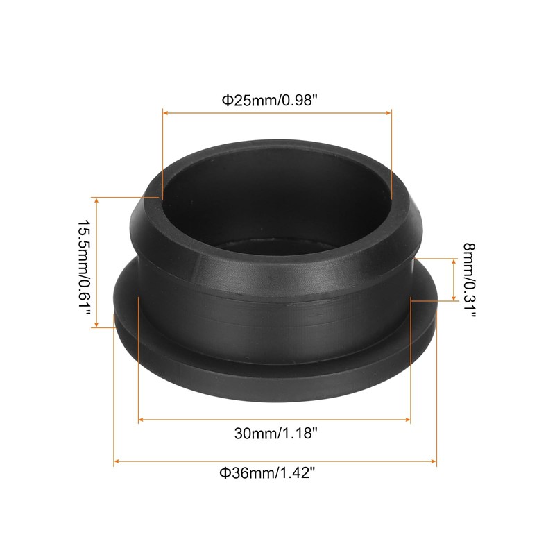 QUARKZMAN Pack of 4 Snap Rubber Grommet Connector Mounting Diameter