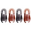 4Pcs Banana Hair Clip Elongated Interlocking Plastic Two Sides Hair