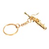 Mini Bassoon Shape Key Chain Adorable Brass Key Ring Pendant
