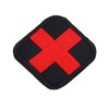 Medical Cross Stitch Patch Zipper and Cutout of Medical Red