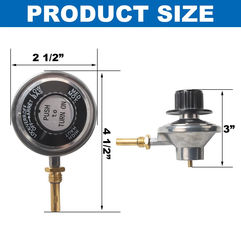 Regulator Valve with Knob Replacement Parts for Masterbuilt Smoke Hollow