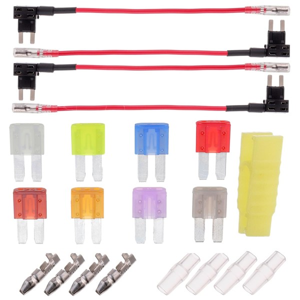 BOJACK 4 pcs 12V Micro2 Add a Circuit Fuse Tap