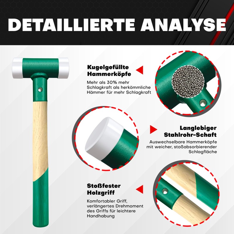 40 mm Wood Handle Nylon Installation Hammer
