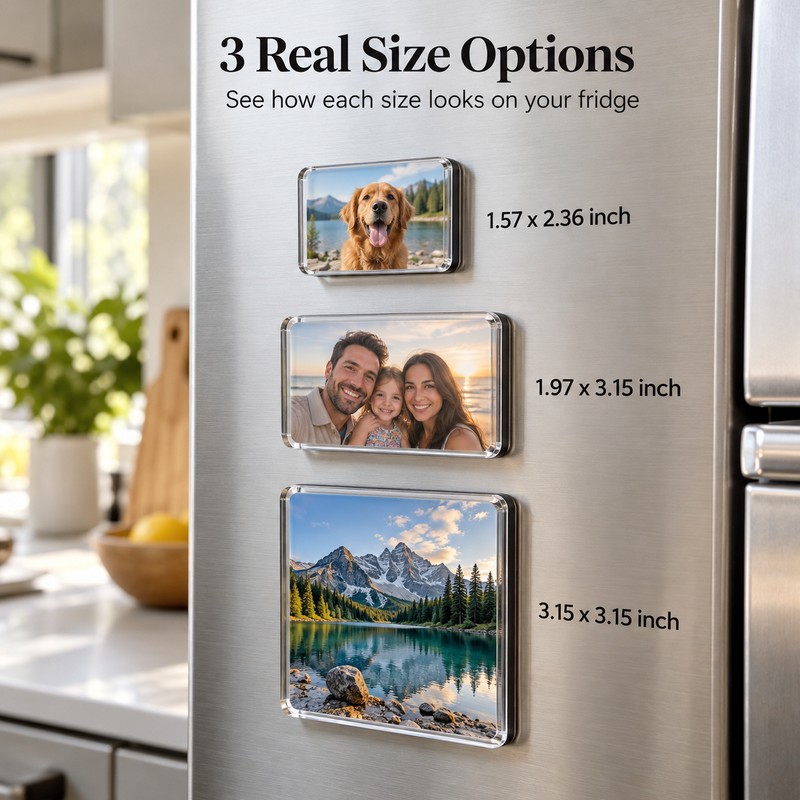 DIY Acrylic Fridge Magnet Kit for Custom Photo Crafts –