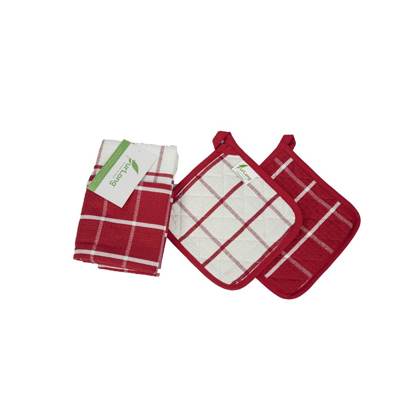 furLong 100% Cotton Eco-Friendly Honey Comb Weave 6-Piece Kitchen Set,
