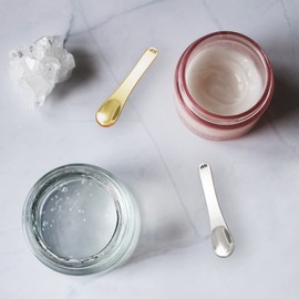 Pack of 6 Mini Cosmetic Spatula, Metal Cosmetic Spatula, Cosmetic Mask Spatula, Cosmetic Spatula, Small Cosmetic Spoon, Mask Spatula for Cream Spatula, Masks (Gold, Silver, Rose Gold)