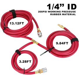 WYNNsky 4 Tire Inflation Deflation System, 1/4’’ Rubber Hose with Air Chuck, Digital Tire Pressure Gauge