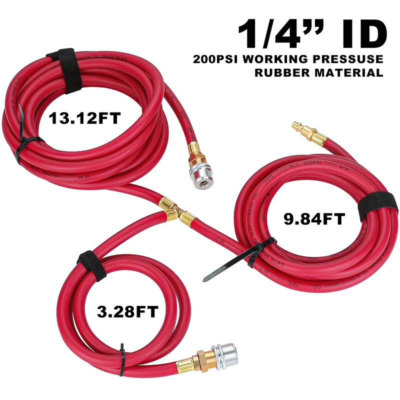 WYNNsky 4 Tire Inflation Deflation System, 1/4’’ Rubber Hose with