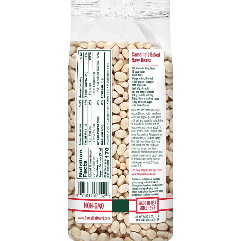 Camellia Brand Dried Navy (Pea) Beans – Premium White Beans