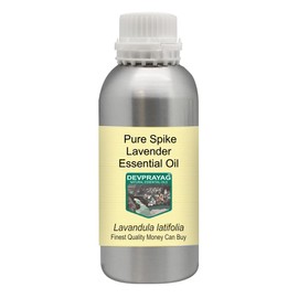 Devprayag Pure Spike Lavender Essential Oil (Lavandula latifolia) Natural Therapeutic Grade Steam Distilled 630ml (21 oz)