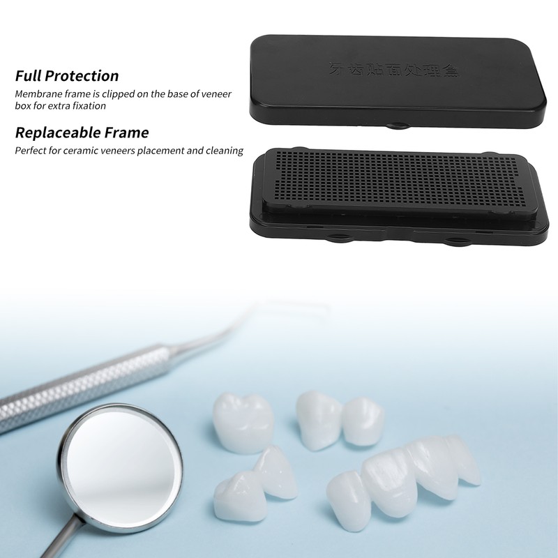 Dental Veneer Pretreatment Patch Tooth Box Ceramic Veneers Denture Storage