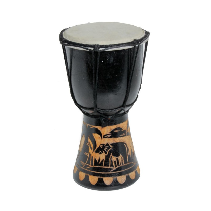 20 cm Djembe Drum Bongo Elephant Kids Children Black with