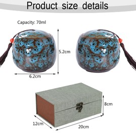 lylqmy Small Urns for Human Ashes,Ceramic Memorial Mini Ashes Urns,Hold 5.5 Cubic Inches of Ashes,For Human Or Pet Ashes,Beautiful Mini Sharing Funeral Urns with Exquisite Box (violet)