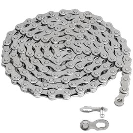 MOHEGIA Bicycle Chain 6/7/8 Speed:1/2 x 3/32 Inch 116 Links Bicycle Chain Special Alloy Steel - Silver