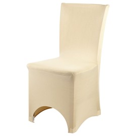 Trimming Shop Chair Cover Spandex Polyester Stretch Fabric Dining Slipcovers Washable & Removable Protective Wedding Chair Cover for Wedding Banquets Ceremony & Hotel Dinner (Champagne, Pack of 8)