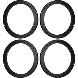 6.5" 6 1/2" Speaker Spacers Depth Extender Extending Rings - 1" thick - ID: 5 1/2" OD: 6 5/8" - 2 Pair - SSK65K - Stackable - Perfect For Framing Fiberglass Enclosures