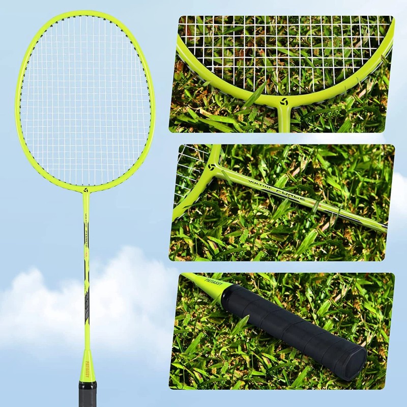 Patiassy Professional Volleyball Badminton Combo Set Net w/Net Adjustable Poles