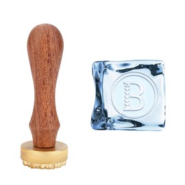OLYCRAFT Ice Stamp 1.2 Inch Ice Cube Stamp Letter B Ice Stamp with Velvet Pouch Cocktail Ice Branding Stamp Ice Block Stamp Cocktail Seal Stamp for Ice Cubes Making DIY Crafting