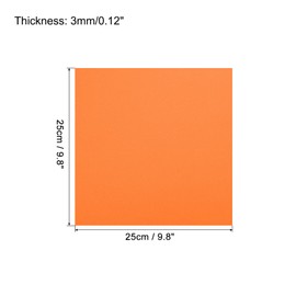 MECCANIXITY EVA Foam Sheets Orange 9.8 Inch x 9.8 Inch 3mm Thick Crafts Foam Sheets for Costumes, Arts and Crafts Projects Pack of 8