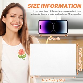 6Pcs 8"x6" Water Soluble Stabilizer for Embroidery - Printable and Paintable Tear Away Stabilizer for Embroidery - Percfect DIY Paper Embroidery Stabilizer Allow to Create Amazing Embroidery Patterns