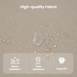 Strickland Home Outdoor Seat Cushion Set 19 x 19 Inch Fade Resistant Patio Furniture Cushions with Pillow Deep Seat & Back Cushion Set with Removable Cover for Chair Sofa Couch,Beige