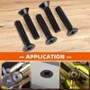 MewuDecor 1/4-20 x 3/4" Flat Countersunk Head Machine Screws, Full