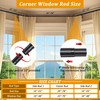 Bay Window Curtain Rods, U Shape Heavy Duty Curved Curtain