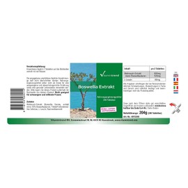 Boswellia Frankincense 400 mg Extract 240 Tablets Vegan 65% Boswellia Acids