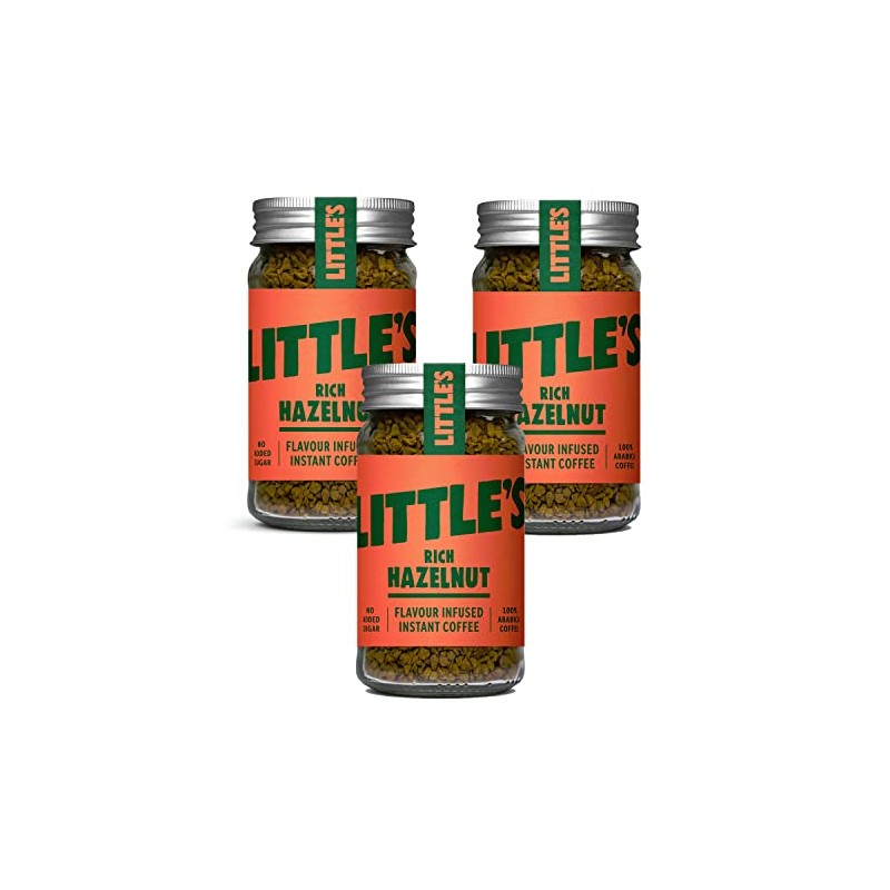 Littles Rich Hazelnut Infused Instant Coffee 3 X 50g Jars