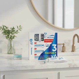 Pack Sensodyne Repara Protege 3 Pastas 100ml C/u +6 Cepillos
