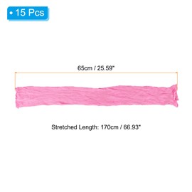 PATIKIL Nylon Stockings DIY Flower, 15Pcs Stocking Flower Fabric Material Tensile Silk Stocking Flowers for DIY Flower Making Wedding Crafts Home Decoration, Pink