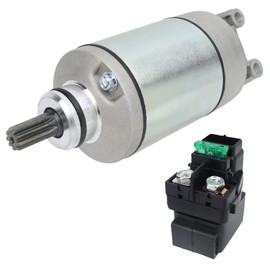 Soarider Starter Motor & Relay for Suzuki LT-Z400 LT-Z400Z Quadsport 03-08| Kawasaki KFX400 KSF400 03-06| Arctic Cat 400 DVX 04-08, 18718 31100-29F00 21163-S004 3445-033 SMU0281