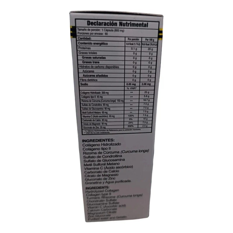 Suplemento Fy 60 Capsulas Colgeno Hidrolizado Sin Sabor