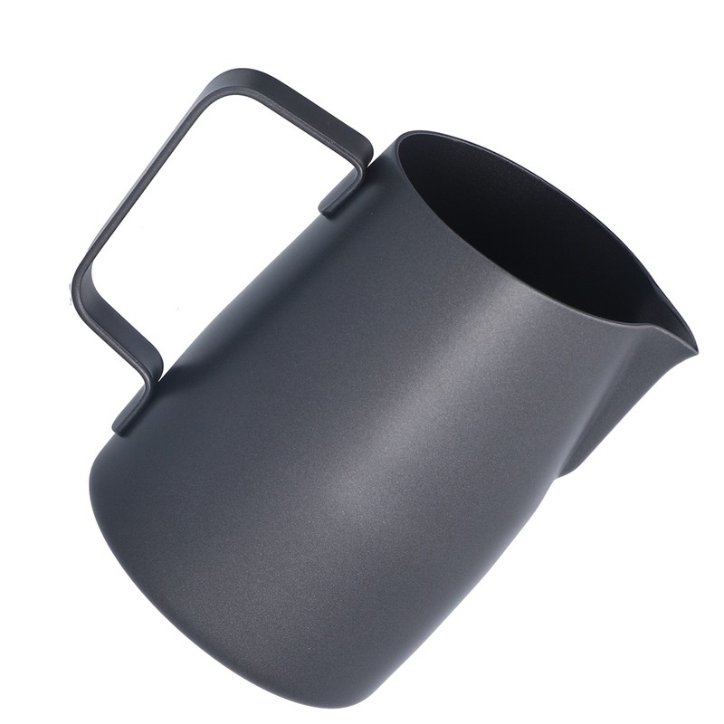 400ml Black PTFE Oblique Mouth Milk Frothing Jug 304 Stainless