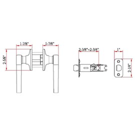 Design House 740373 Scroll 2 Adjustable Passage Door Lever, Oil Rubbed Bronze, 6-Way Universal