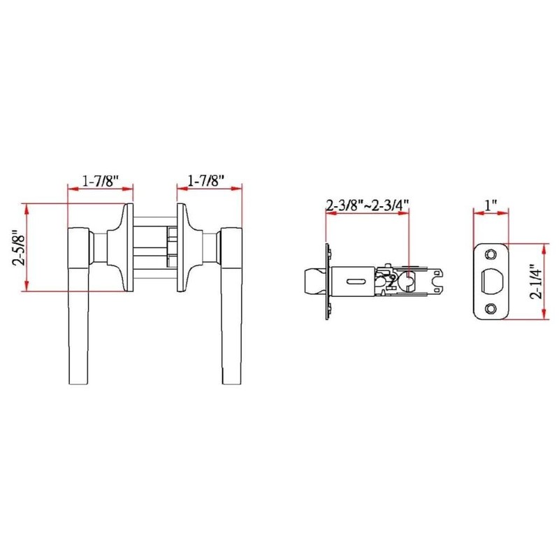 Design House 740373 Scroll 2 Adjustable Passage Door Lever, Oil