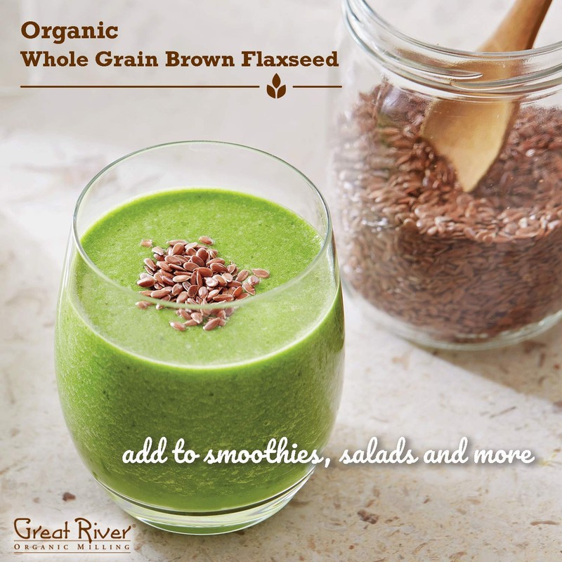 Great River Organic Milling Organic Whole Grain Brown Flaxseed |