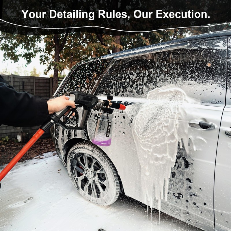 Raincovo Foam Cannon Wide Mouth for Pressure Washer, Thick Snow