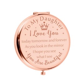 Daughter Gifts from Mom Dad Womens Gifts for Christmas Stocking Stuffers for Girls Compact Mirror Gifts for Daughter Birthday Gifts for Women Valentines Day Gifts for Daughter Graduation Gifts for Her