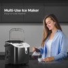 Crzoe Countertop Ice Maker Machine with Handle,26Lbs/24H,9 Cubes Ready in