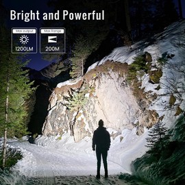 sofirn Headlamp, 1200 Lumen Rechargeable Head Lamp with Two Bright LEDs, Waterproof Headlight for Adults, for Camping, Running, Hiking, Emergency, Outdoor, Hard Hat