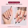 150 PCS Press on Nails French Tip Fake Nails Long
