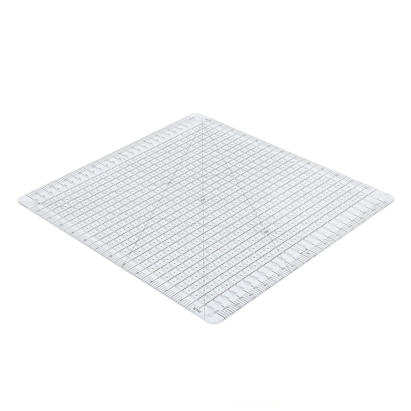 Quilting Ruler 12in Wide Transparent Acrylic Accurate Scale Black Grid