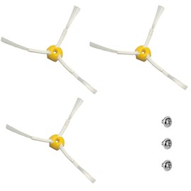 3 Pack Side Brushes for iRobot Roomba 500/600/700 Series, Replacement Parts Accessories, ABS and Nylon Side Brushes